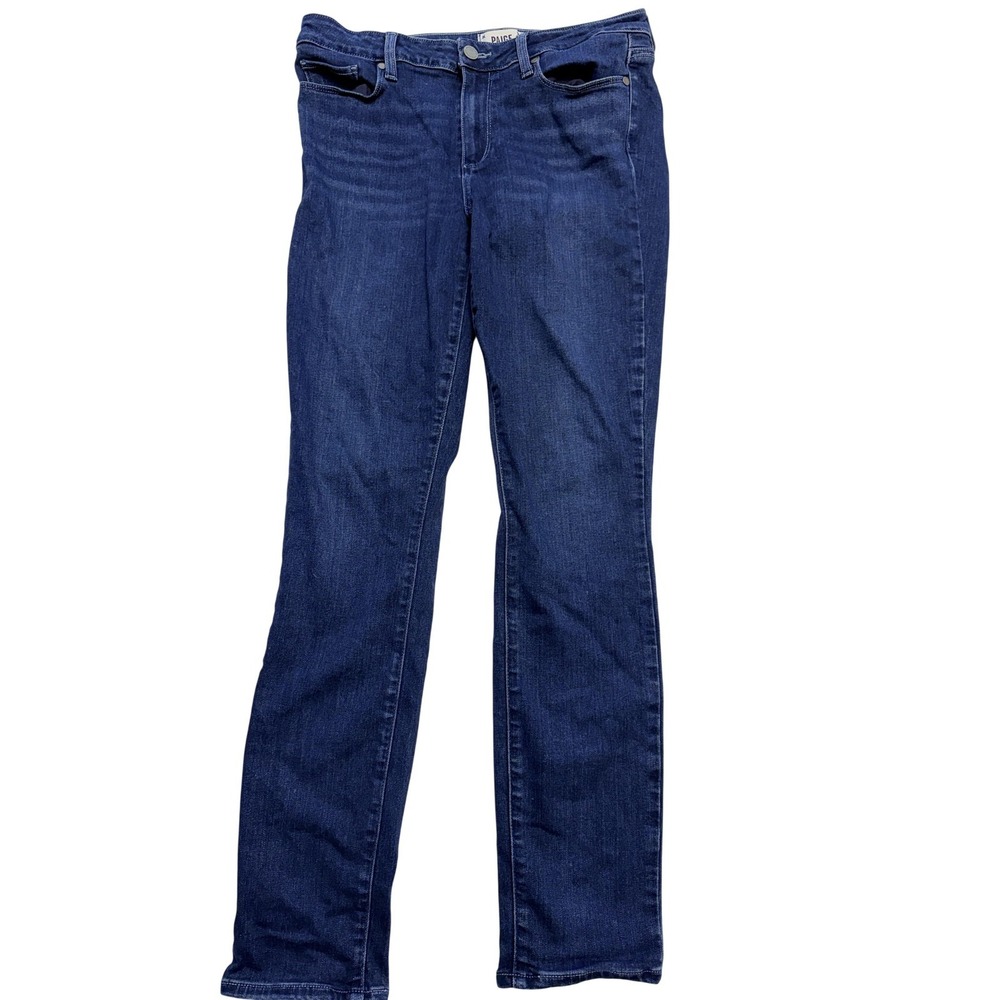 Paige Skyline Skinny Jeans Womens 30 Blue Dark Wash Mid Rise Stretch Denim 30x29